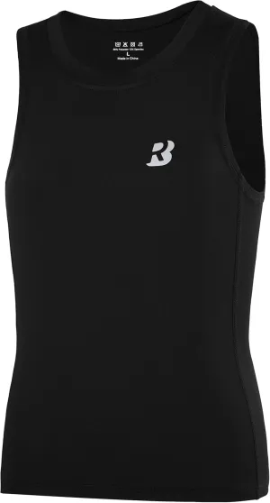 Roadbox Boys Compression Tank Tops, Tagless Soft Athletic Undershirts, Quick Dry Sleeveless Base Layer Shirt for Kids Youth