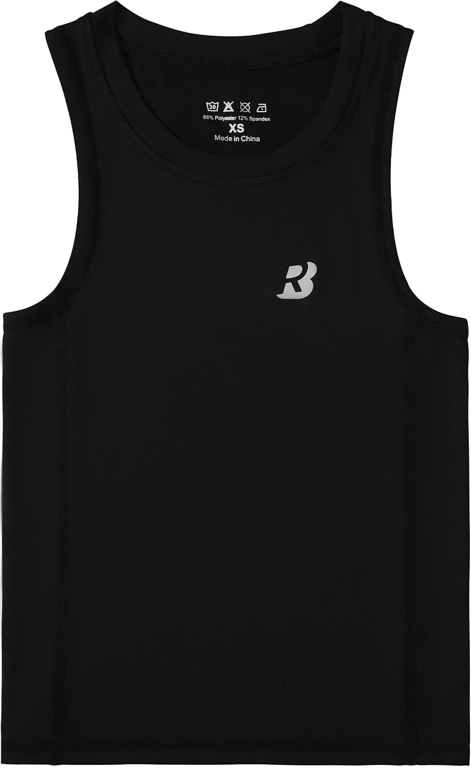 Roadbox Boys Compression Tank Tops, Tagless Soft Athletic Undershirts, Quick Dry Sleeveless Base Layer Shirt for Kids Youth
