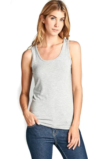 Solid Extra Soft Viscose Made from Bamboo Sleeveless Tank Top Undershirt for Women