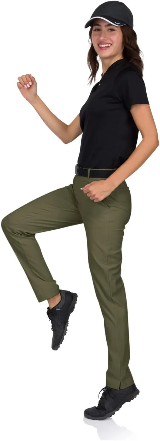Three Sixty Six Womens Quick Dry Golf Pants - Front Coin Pocket, 4-Way Stretc, Anti-Odor & Moisture Wicking Fabric