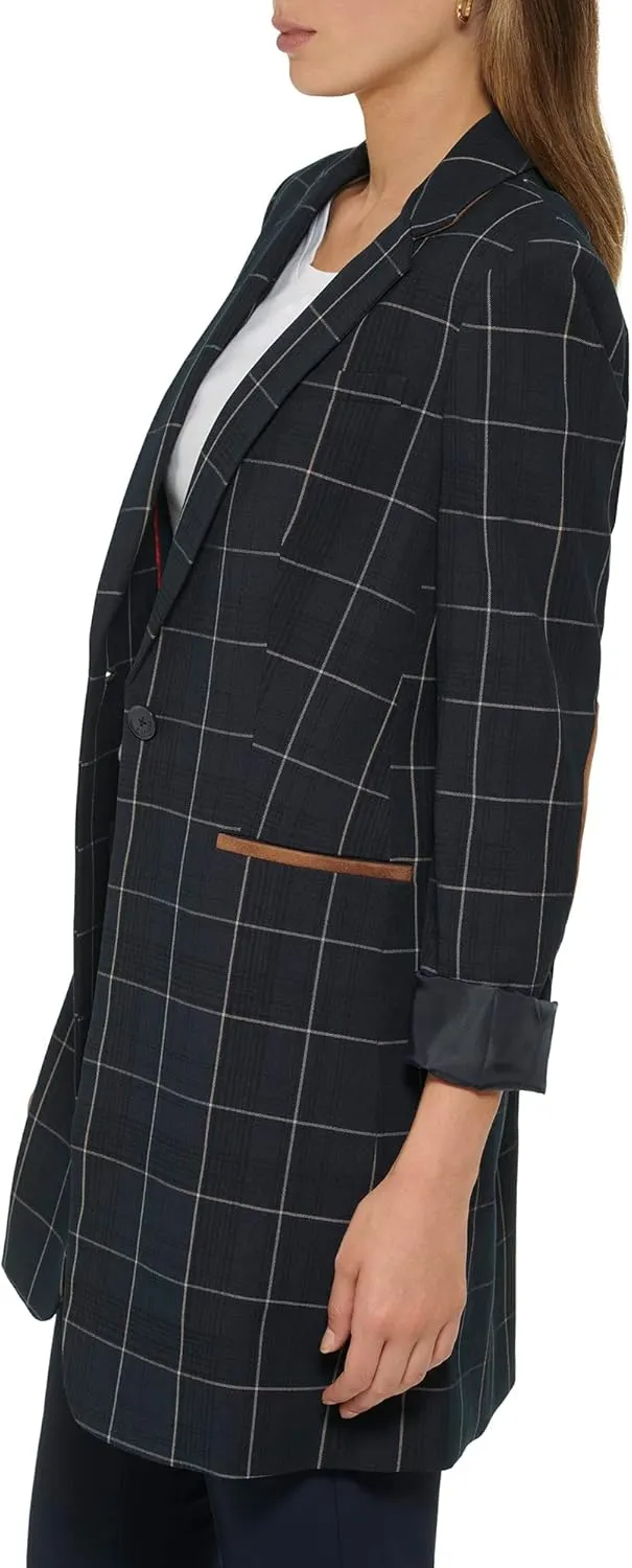 Tommy Hilfiger Womens Notched Blazer Jacket