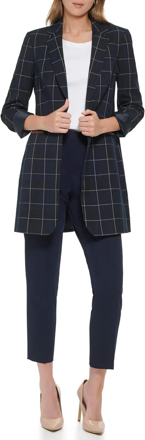 Tommy Hilfiger Womens Notched Blazer Jacket