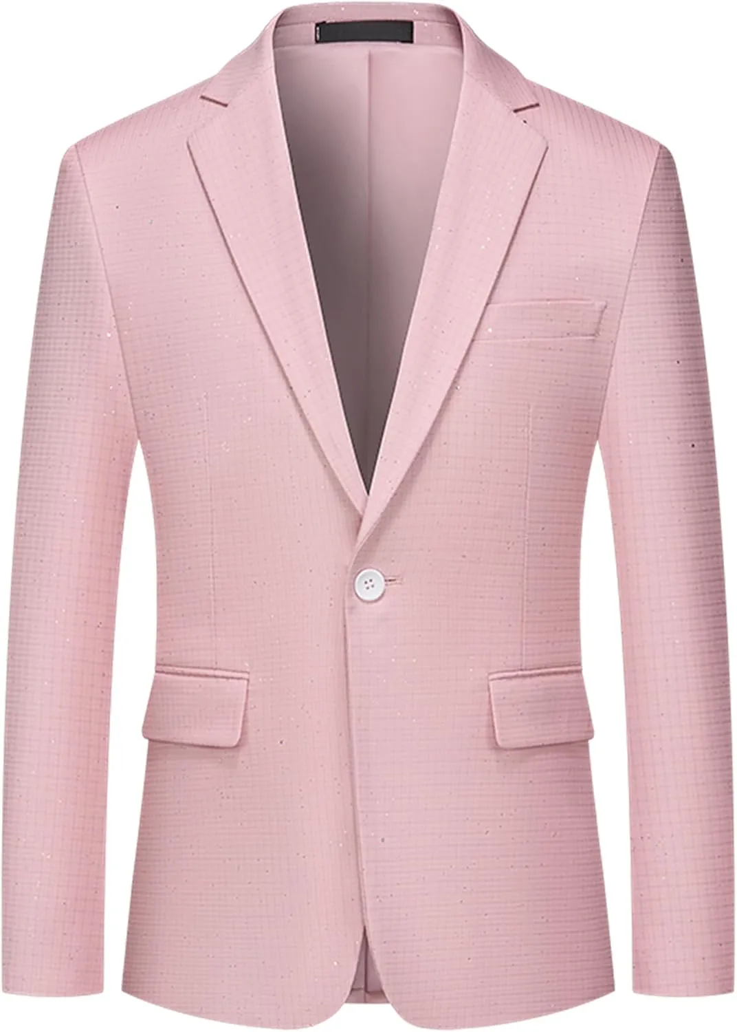 UNINUKOO Men's Blazer Plaid Casual Slim Fit Sport Coats One Button Lightweight Checkered Suit Jacket