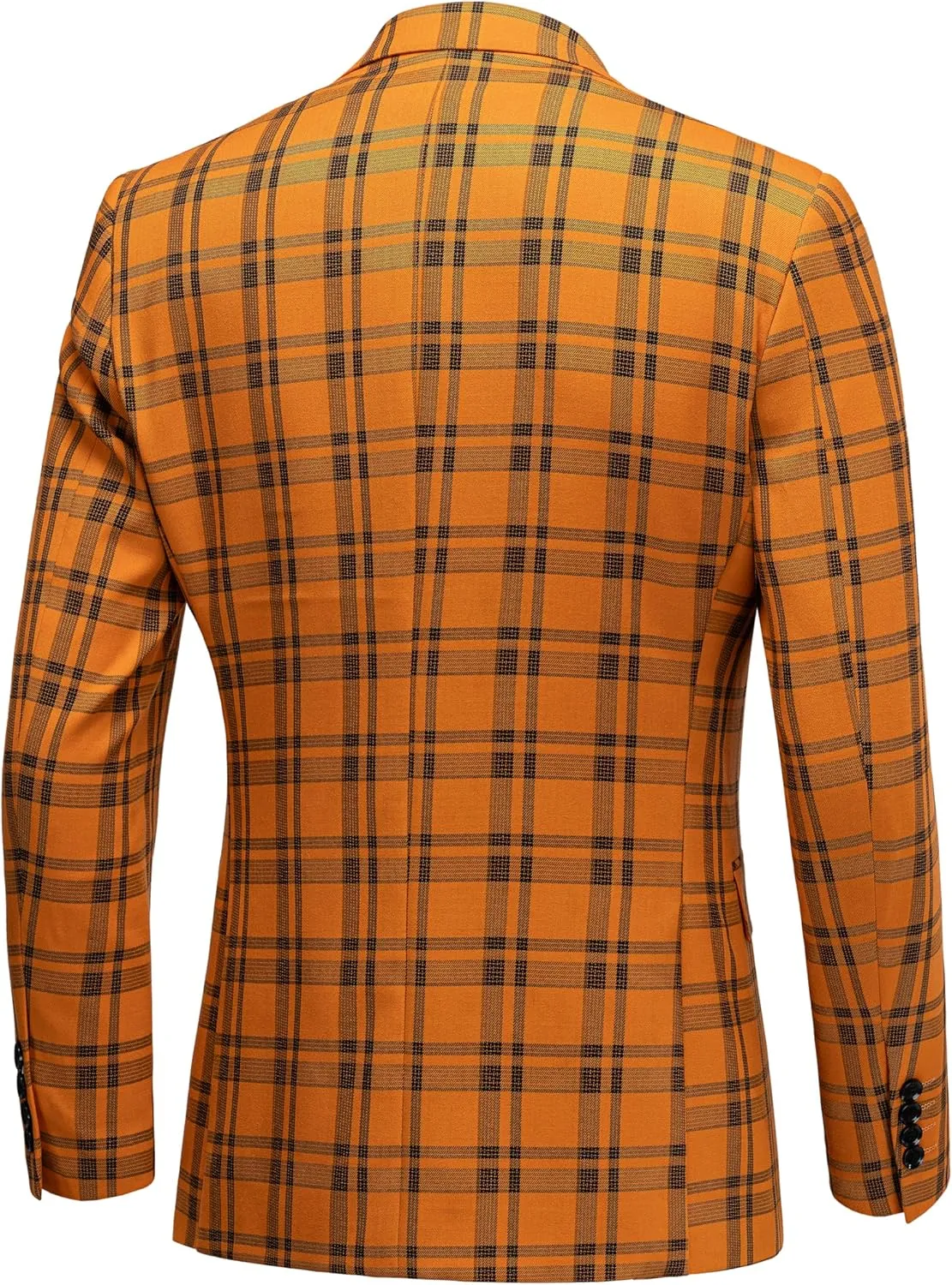 UNINUKOO Men's Blazer Plaid Casual Slim Fit Sport Coats One Button Lightweight Checkered Suit Jacket