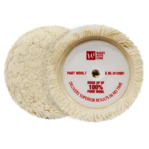 Wavex Wool Polishing Pad 7 Inch | 100% Pure Wool Cutting Pad for Rotary Polishers | Heavy Cut for Oxidation, Scratches, Swirl Marks | Compatible with Compounds, Polishes and Cleaners