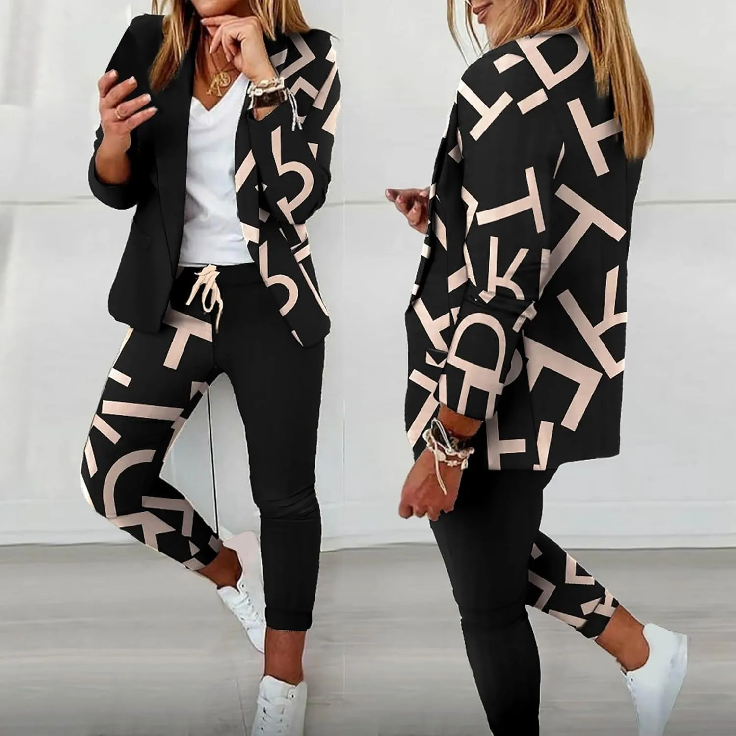 Womens Business Casual Clothes Dressy Casual Skirt Set Work Office Blazer and Pencil Skirt Blazer Set 2 Piece Outfits