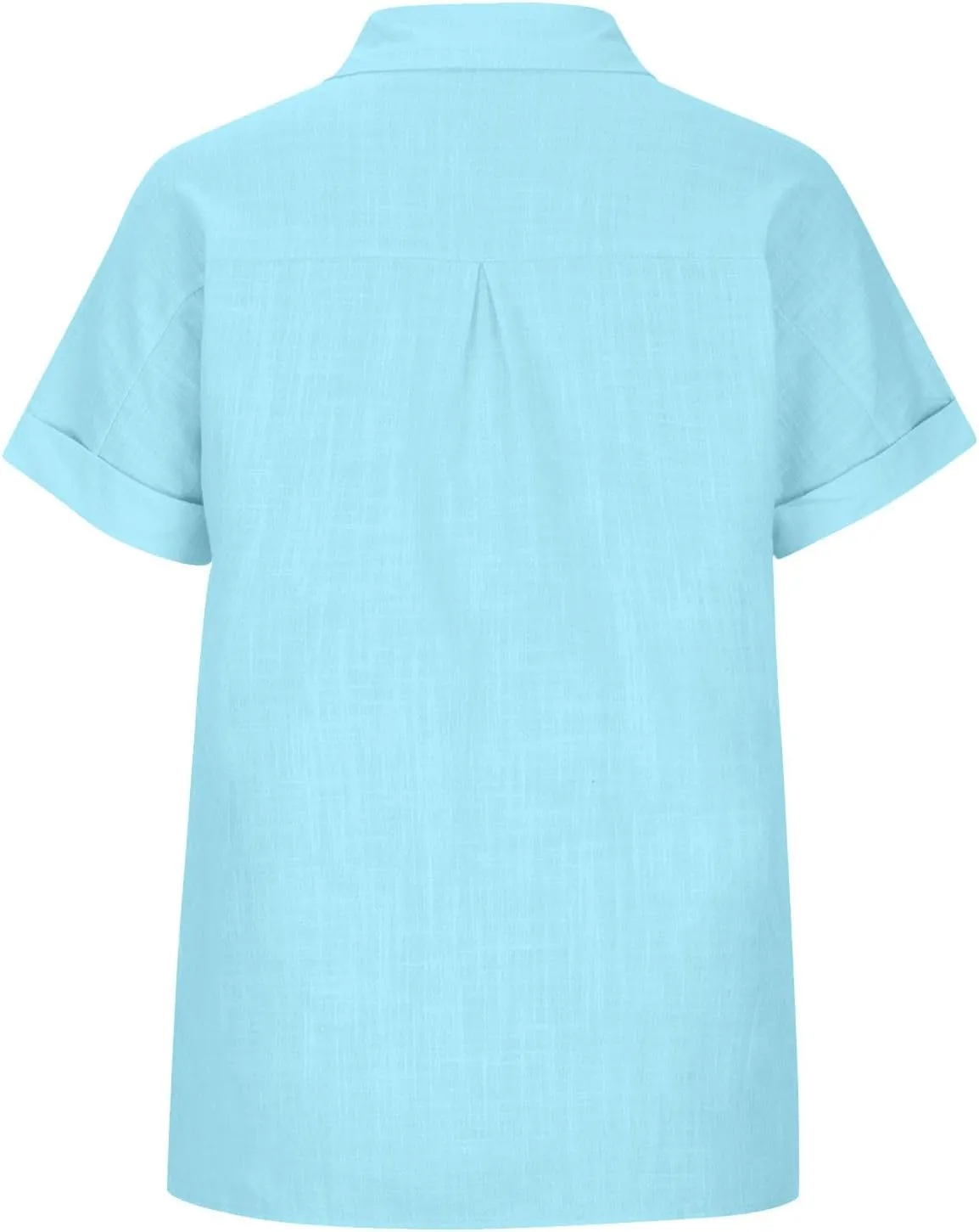 Womens V Neck Short Sleeve Button Down Shirts Trendy Casual Business Basic Tees Daily Going Out Ladies Summer Tops