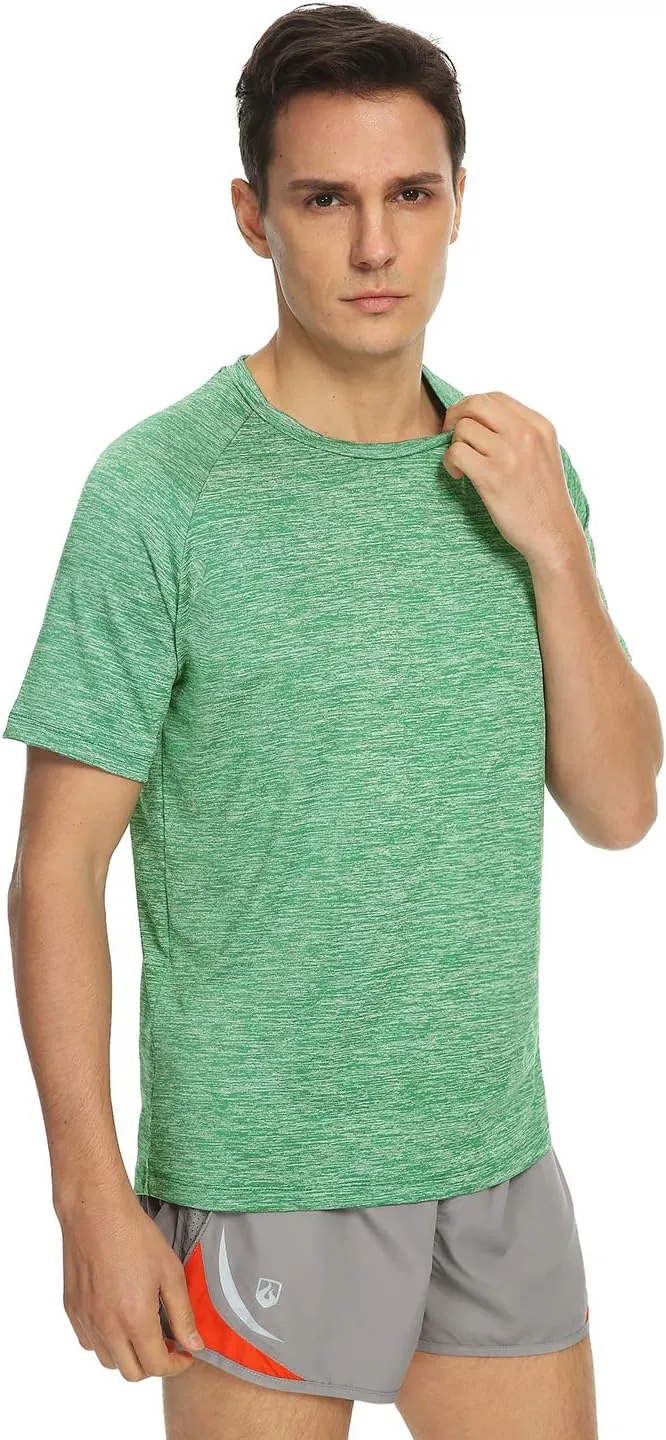Xelky 4-5 Pack Men's Dry Fit T Shirt Moisture Wicking Athletic Tees Exercise Fitness Activewear Short Sleeves Gym Workout Top