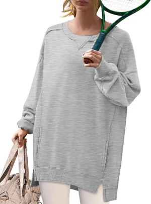 Yousify Womens Oversized Sweatshirts Crewneck Long Sleeve Pullover Tops Spring Sweaters 2025Y2K Clothes with Pockets