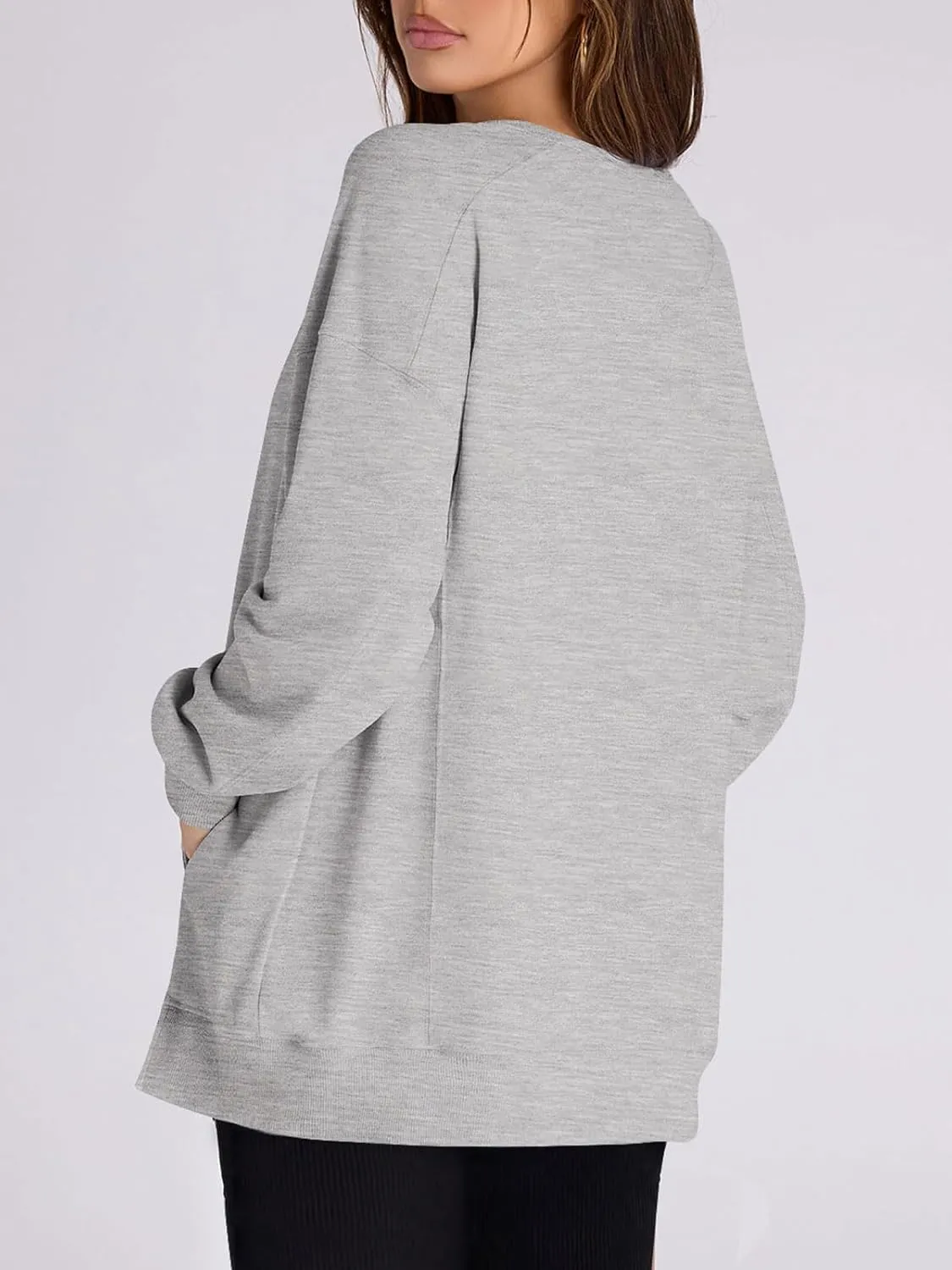 Yousify Womens Oversized Sweatshirts Crewneck Long Sleeve Pullover Tops Spring Sweaters 2025Y2K Clothes with Pockets