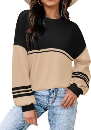 Zeagoo Women Loose Sweatshirts Pullover Tops Long Sleeve Shirt Casual Fall Outfits Y2K Clothes 2024