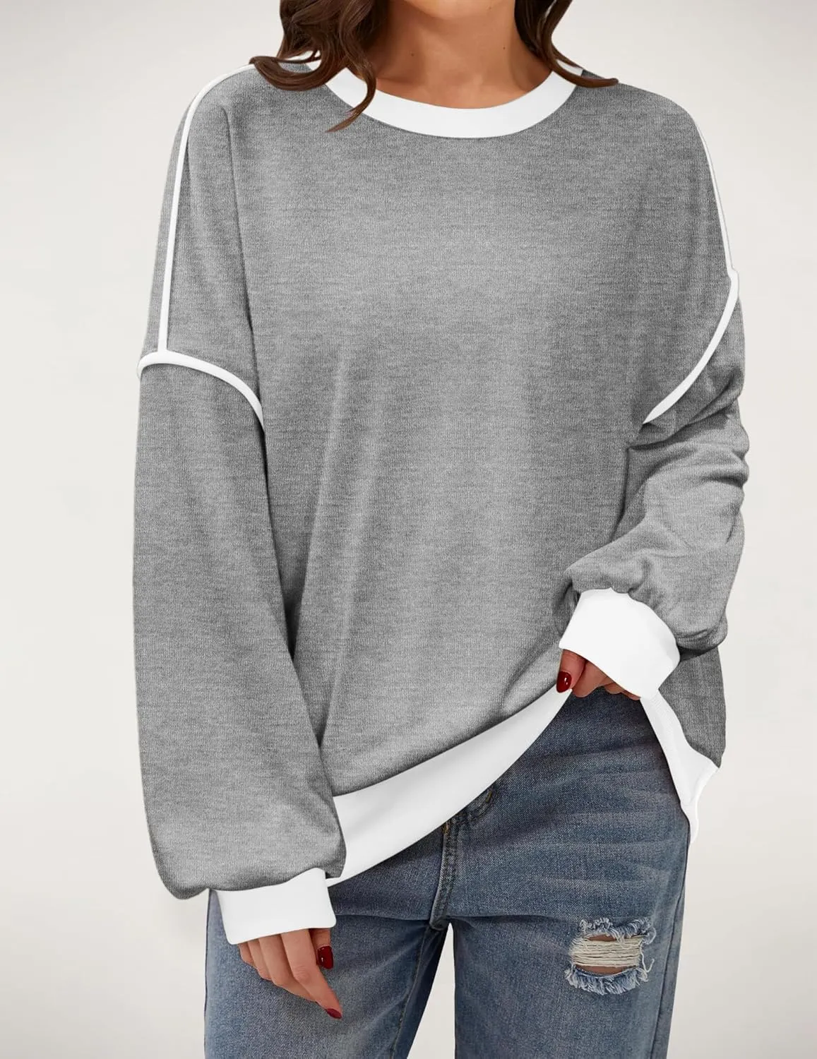 Zeagoo Women Loose Sweatshirts Pullover Tops Long Sleeve Shirt Casual Fall Outfits Y2K Clothes 2024