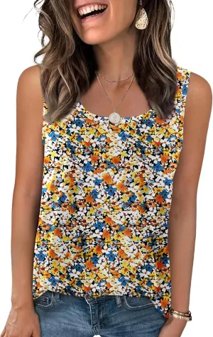 Zeagoo Womens Loose Fit Tank Tops Summer Scoop Neck Tops Casual Flowy Sleeveless Tunic Shirts 2025